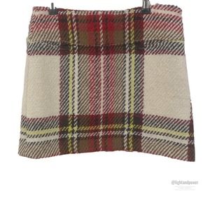 Burberry London Red White Plaid Miniskirt Sz 6 EUC